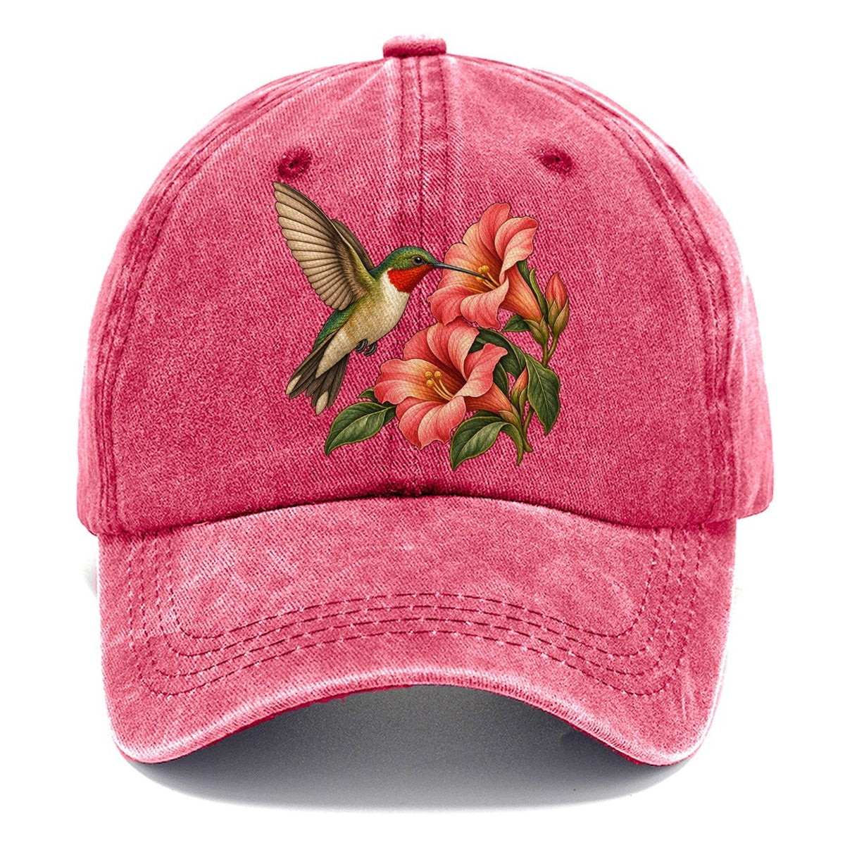 Ruby Throat Flower Arc Everyday Originals Classic Cap – Pomegranate Blush