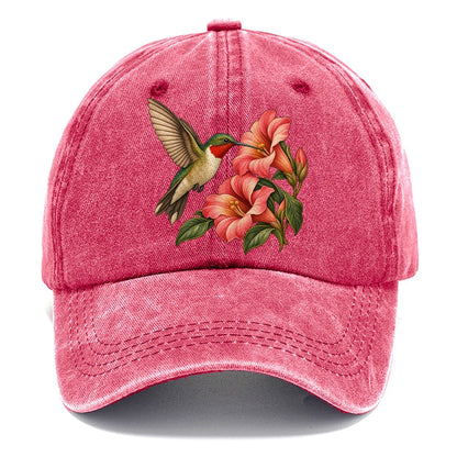 Ruby Throat Flower Arc Everyday Originals Classic Cap – Pomegranate Blush