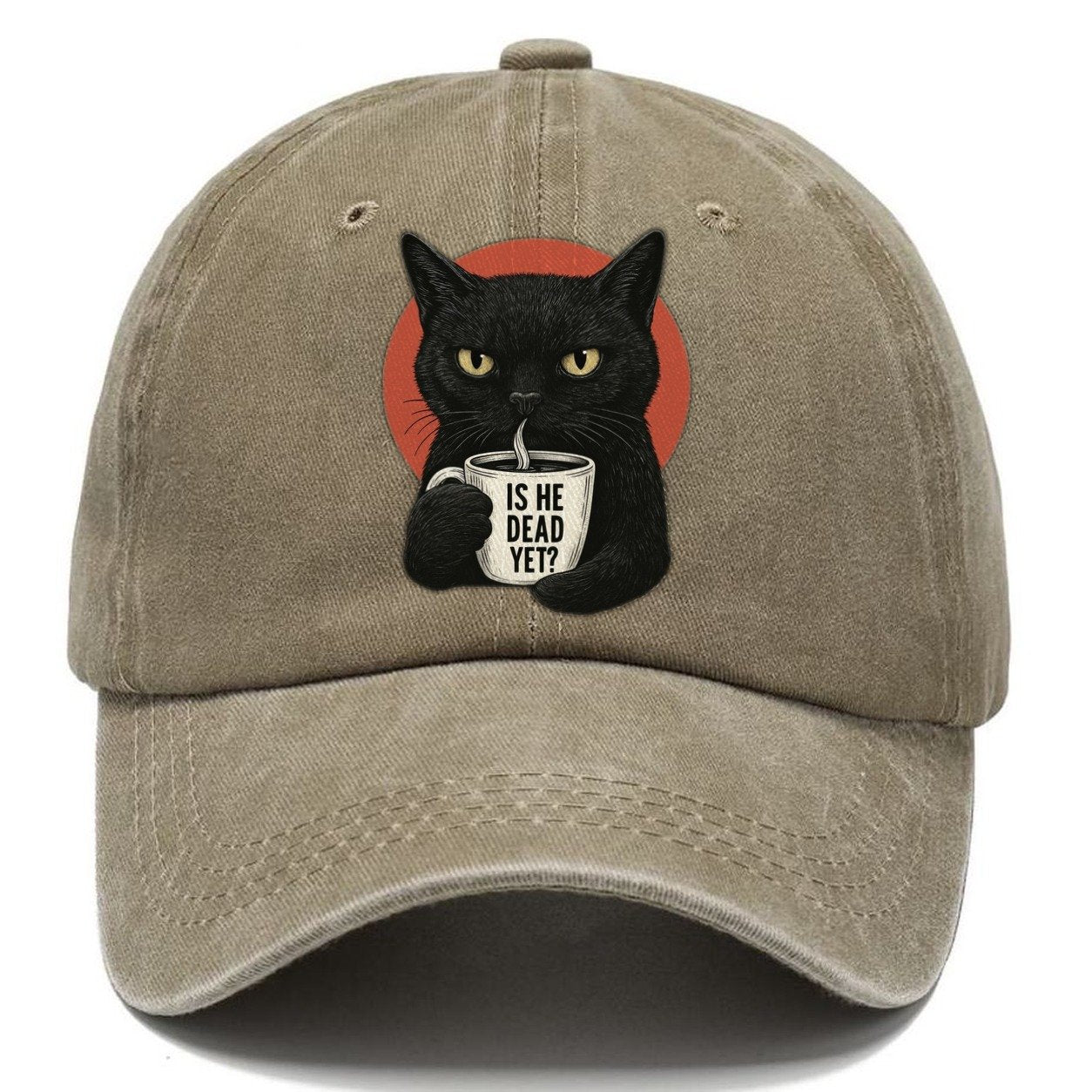 Is He Dead Yet Cat Classic Cap – Warm Sand