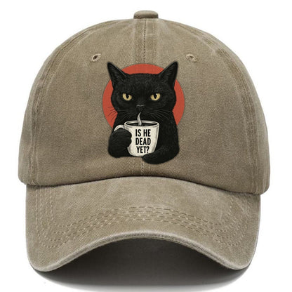 Is He Dead Yet Cat Classic Cap – Warm Sand