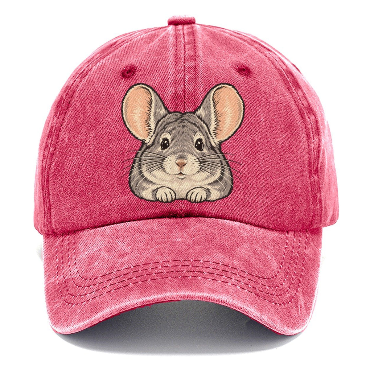 Chinchilla Big Ears Small Pet Logos Classic Cap – Pomegranate Blush