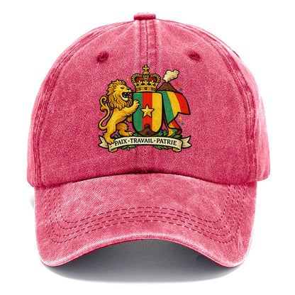 Paix Travail Patrie Lion Crest Classic Cap – Pomegranate Blush