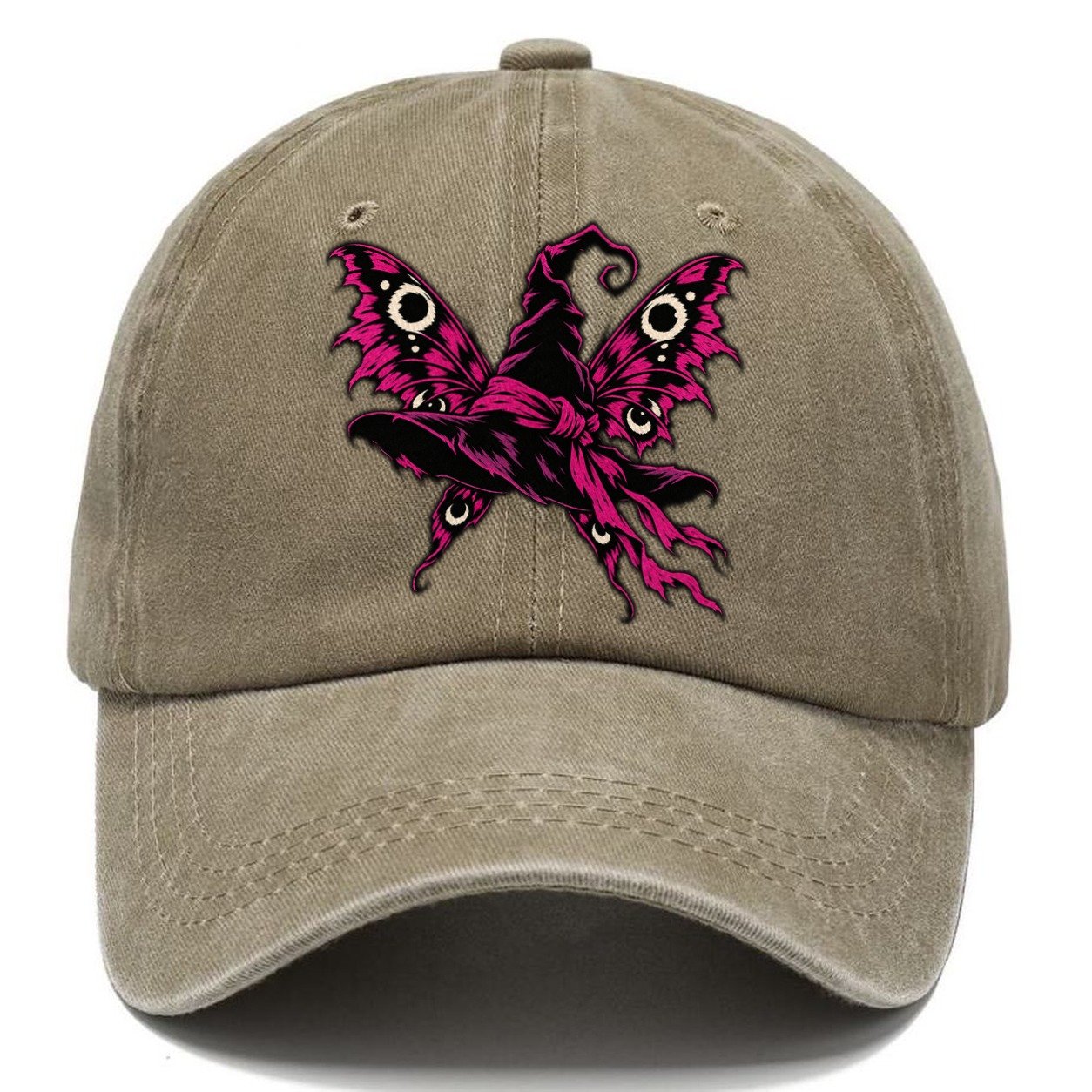 Moth Winged Witch Hat Witch Magic Classic Cap – Warm Sand