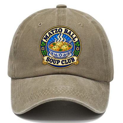 Matzo Ball Soup Club Judaism Heritage Classic Cap – Warm Sand
