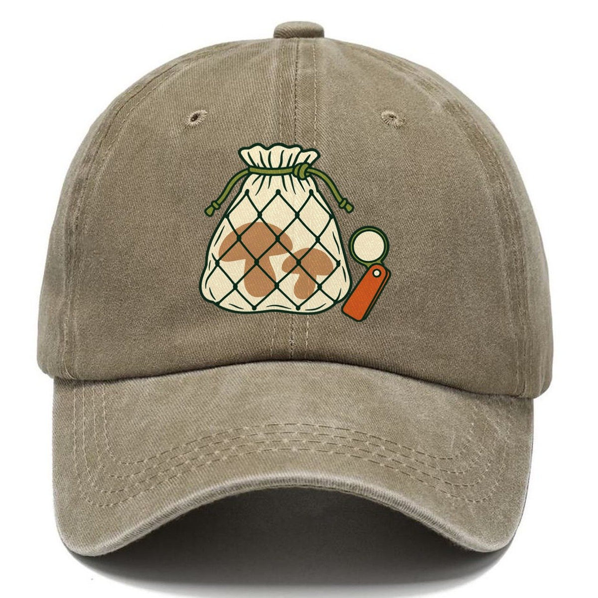 Mesh Bag And Hand Lens Foraging And Mycology Classic Cap – Warm Sand