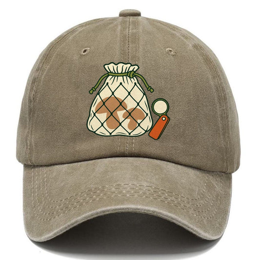 Mesh Bag And Hand Lens Foraging And Mycology Classic Cap – Warm Sand