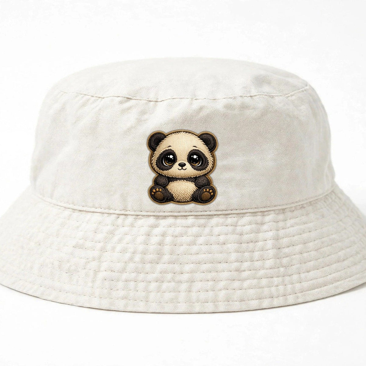 Baby Giant Panda Cub Kids Bucket Hat – White