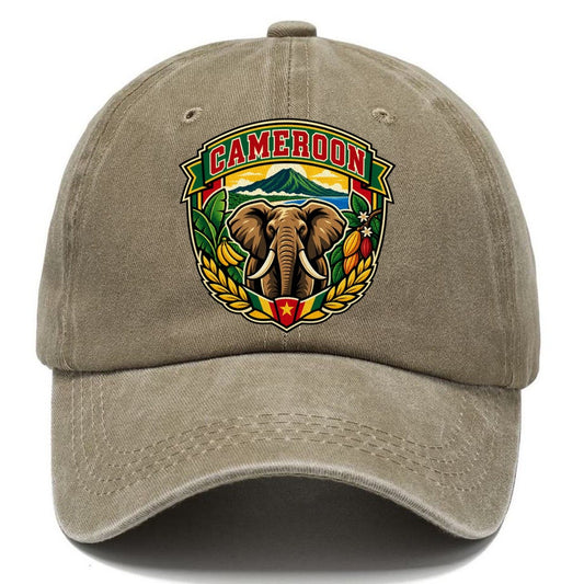 Cameroon Retro Badge Country Logos Classic Cap – Warm Sand