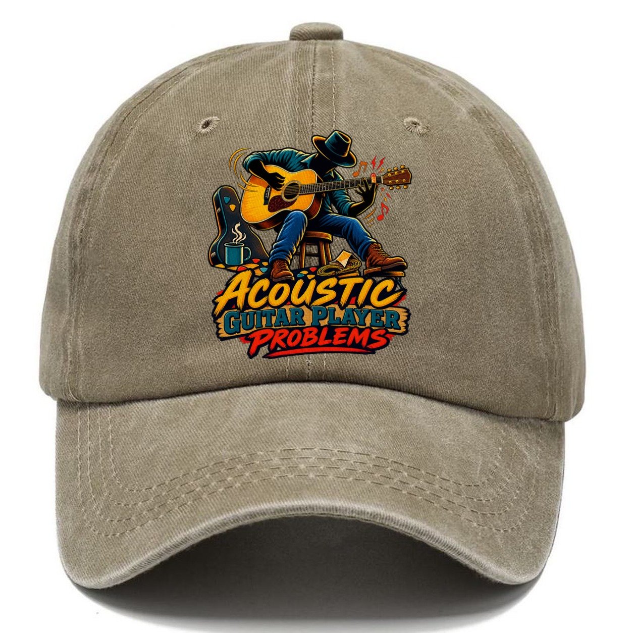 Acoustic Guitar Player Problems Music Instruments Classic Cap – Warm Sand