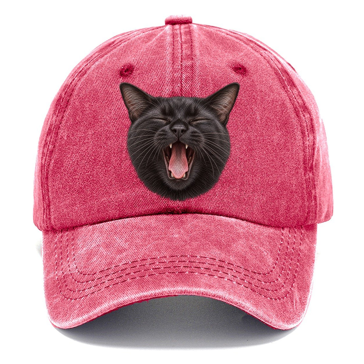 Black Cat Velvet Yawn Pastimes Companions Classic Cap – Pomegranate Blush