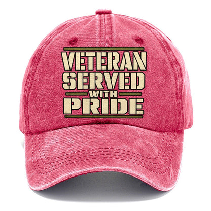 Veteran Served With Pride Barracks Wit Classic Cap – Pomegranate Blush