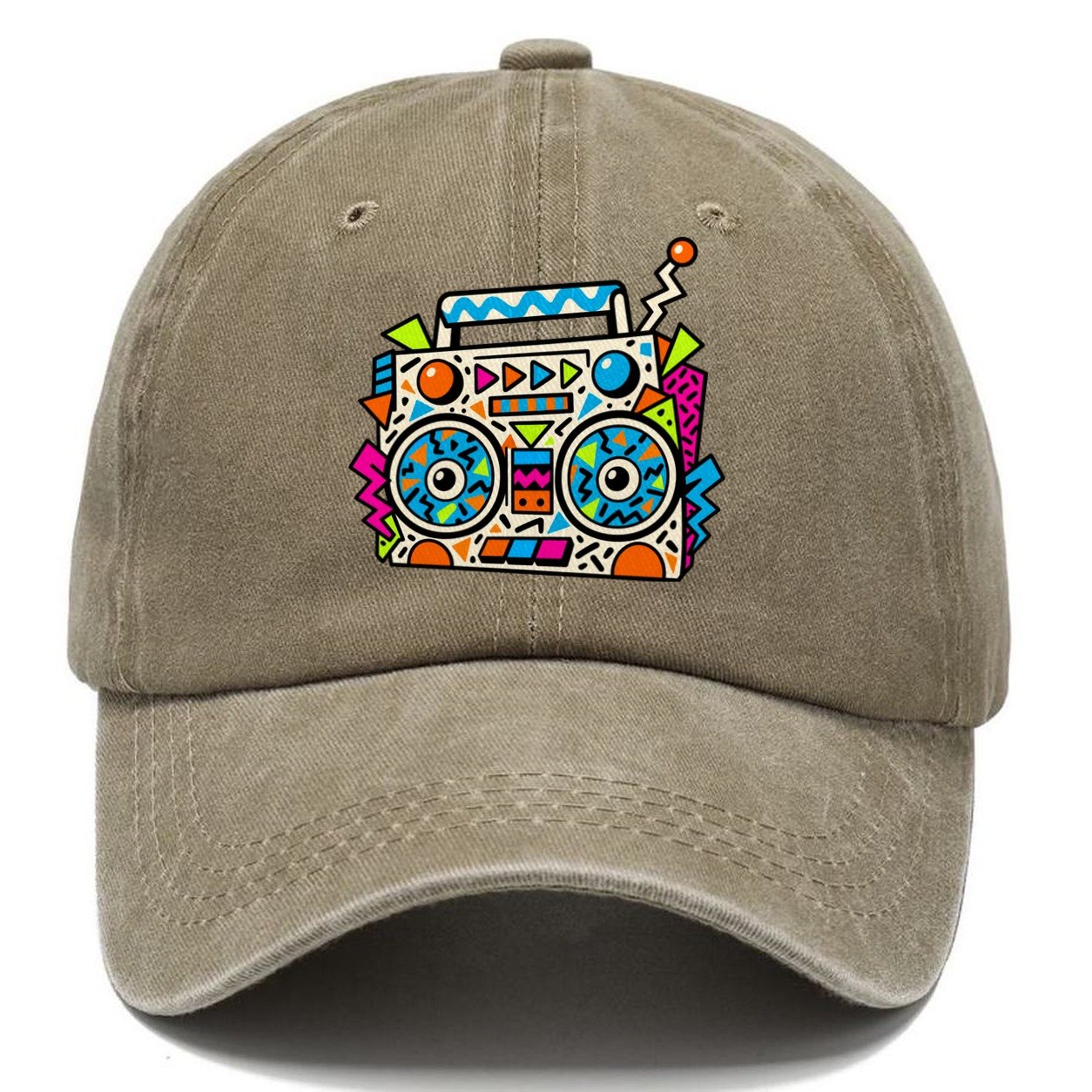 Zigzag Boombox Crazy Styles Classic Cap – Warm Sand