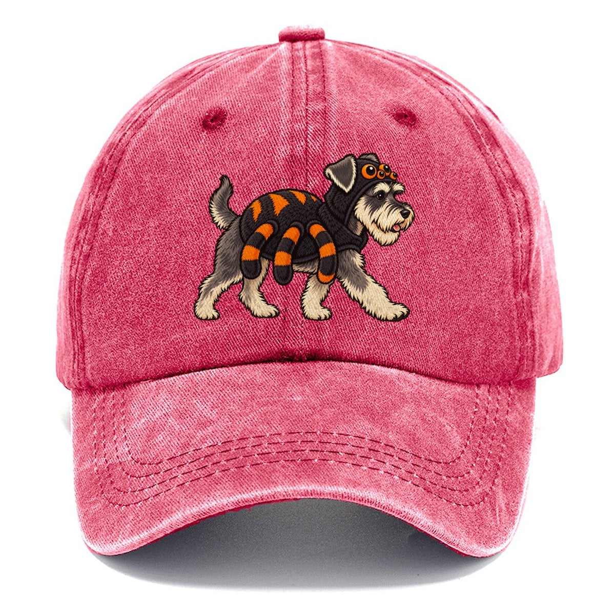 One Miniature Schnauzer In Halloween Costume Spider Costume With Four Extra Soft Plush Legs Halloween Dog Parade Classic Cap – Pomegranate Blush