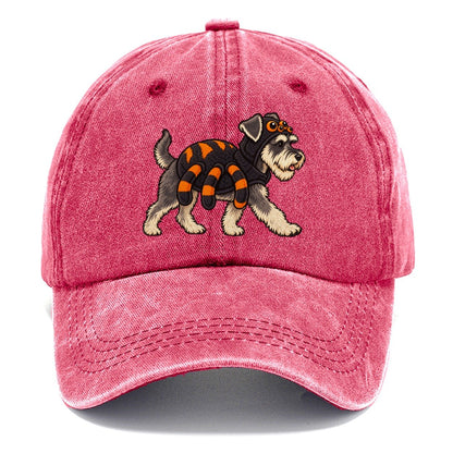 One Miniature Schnauzer In Halloween Costume Spider Costume With Four Extra Soft Plush Legs Halloween Dog Parade Classic Cap – Pomegranate Blush