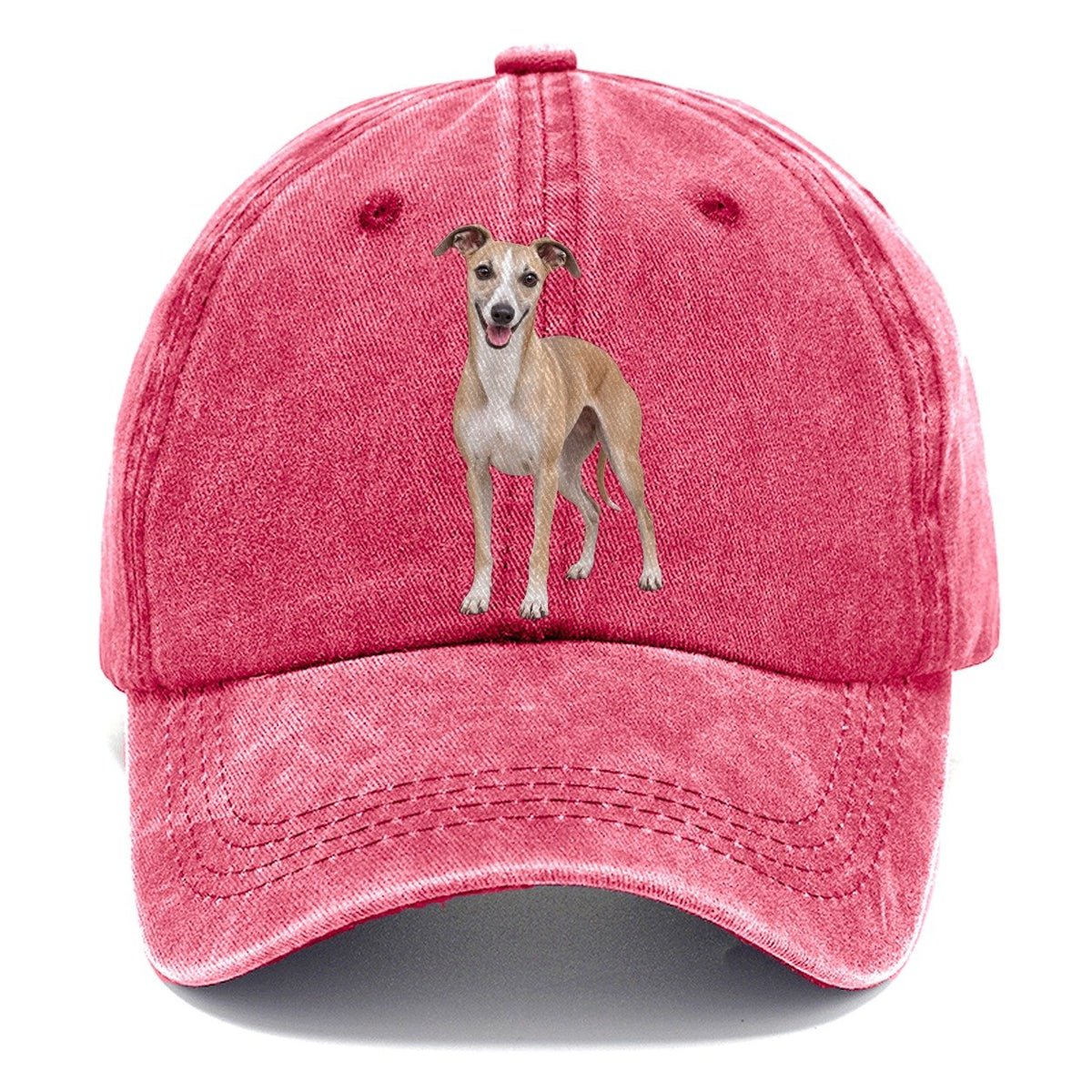 Whippet Standing Top Breeds Classic Cap – Pomegranate Blush