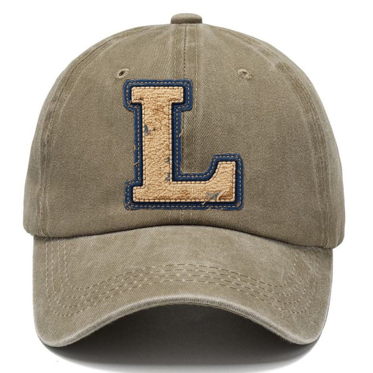 Varsity Chenille L Monogram Classic Cap – Warm Sand