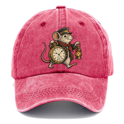 Mouse Train Conductor Sundown Familiars Classic Cap – Pomegranate Blush