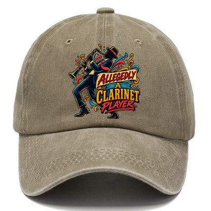 Allegedly A Clarinet Player Music Instruments Classic Cap – Warm Sand