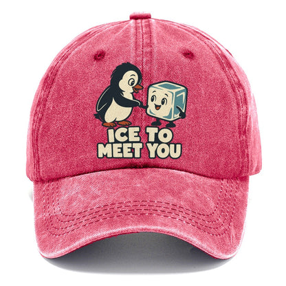 Ice To Meet You Familiar Punchlines Classic Cap – Pomegranate Blush