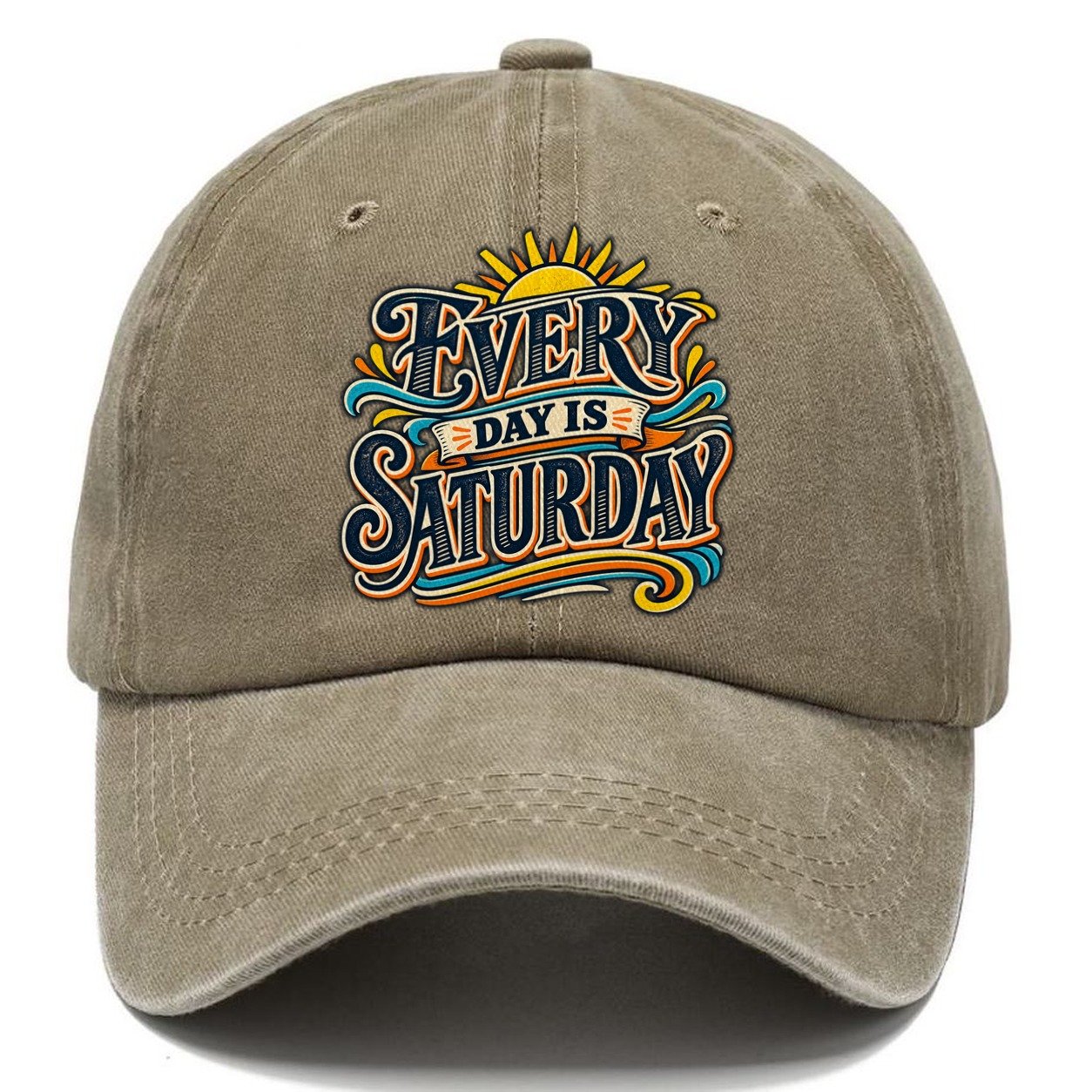 Every Day Is Saturday Retired Living Classic Cap – Warm Sand