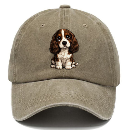 English Springer Spaniel Sitting Sweetheart Classic Cap – Warm Sand