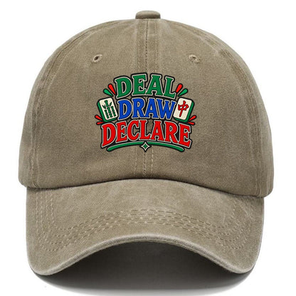 Deal Draw Declare Mahjong Game Night Classic Cap – Warm Sand