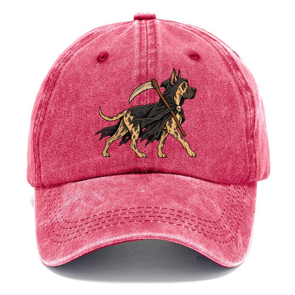 One Great Dane In Halloween Costume Grim Reaper With A Small Hooded Cloak And Toy Scythe Halloween Dog Parade Classic Cap – Pomegranate Blush