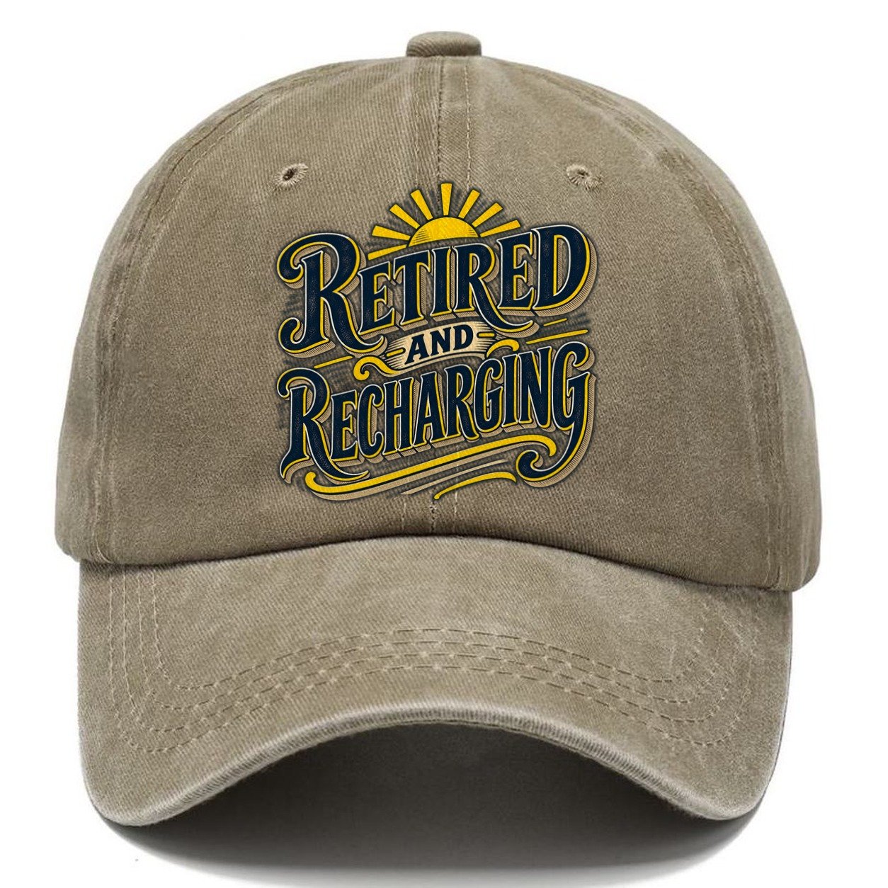 Retired And Recharging Retired Living Classic Cap – Warm Sand