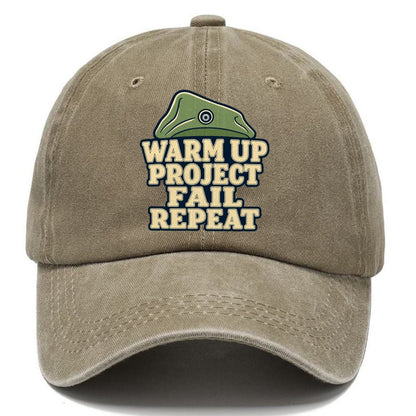 Warm Up Project Fail Repeat Rock Climbing Classic Cap – Warm Sand