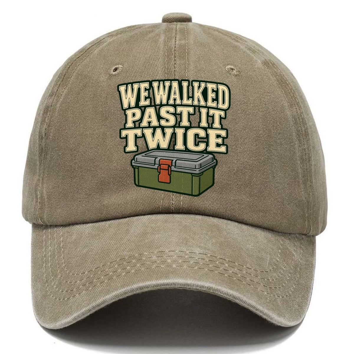 We Walked Past It Twice Geocaching Classic Cap – Warm Sand