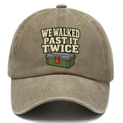 We Walked Past It Twice Geocaching Classic Cap – Warm Sand