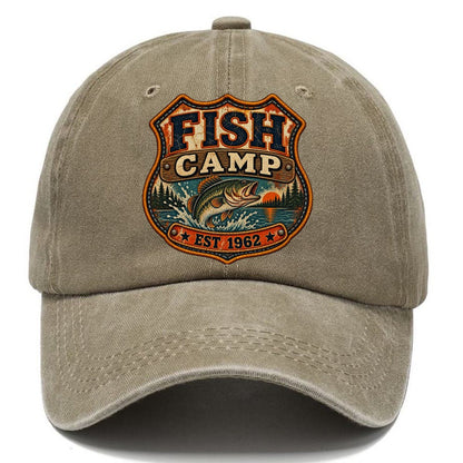 Fish Camp Est Nineteen Sixty Two Fishing Club Classic Cap – Warm Sand