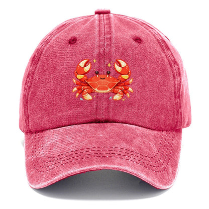 Smiling Red Crab Classic Cap – Pomegranate Blush