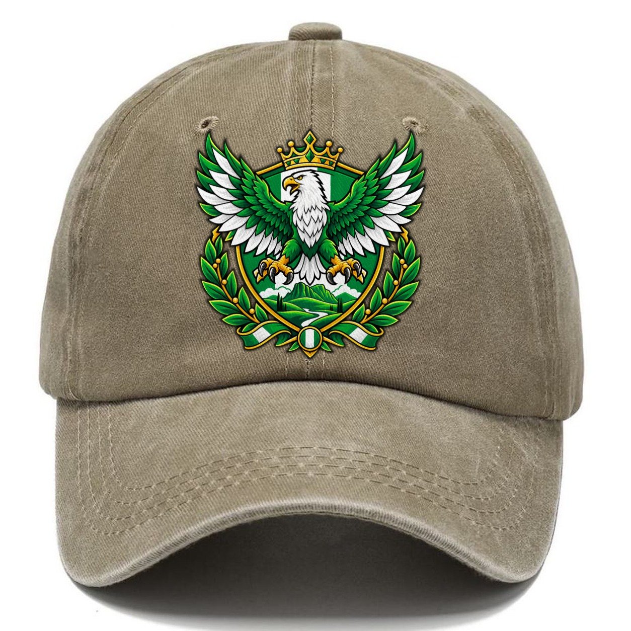 Nigeria Heraldic Crest Country Logos Classic Cap – Warm Sand