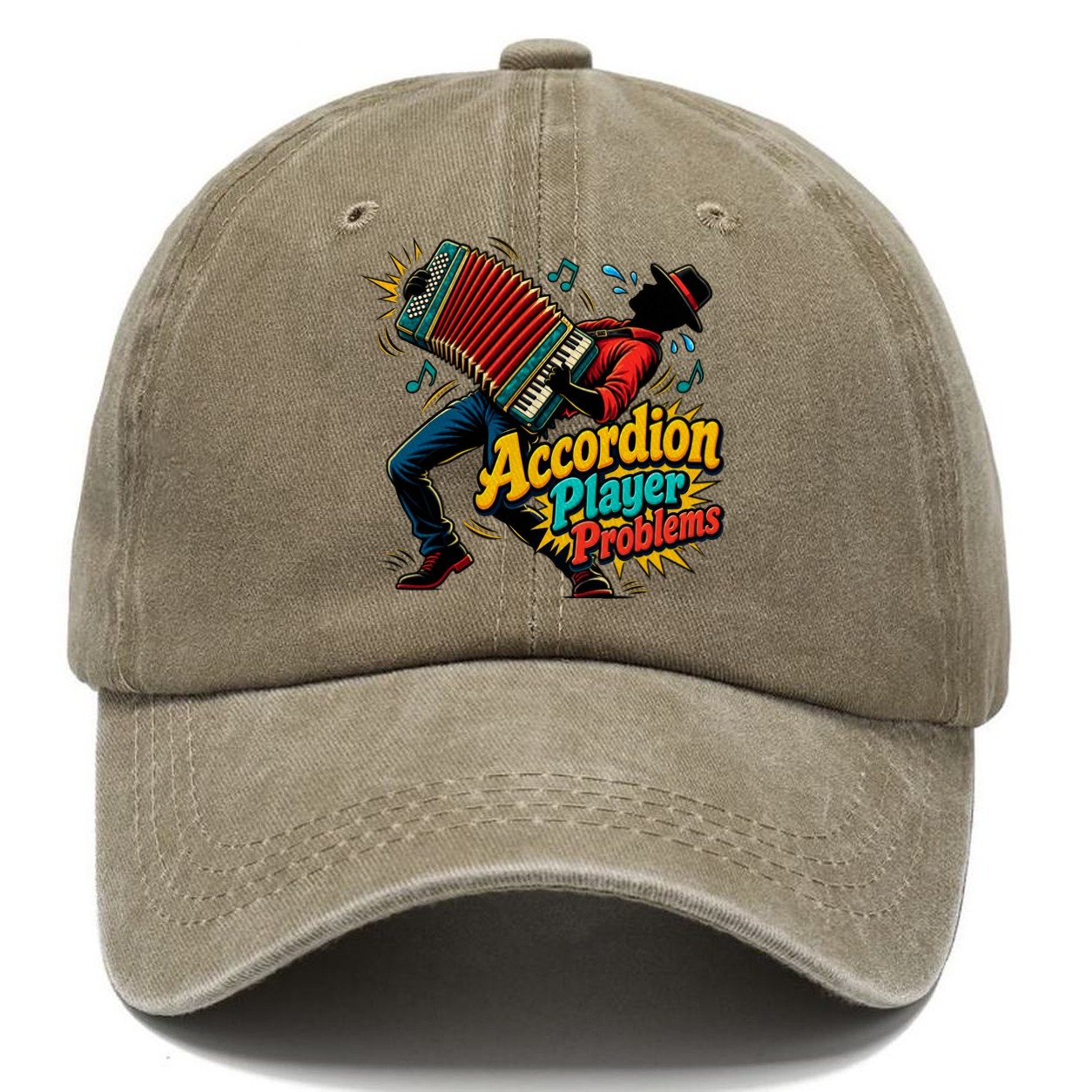 Accordion Player Problems Music Instruments Classic Cap – Warm Sand