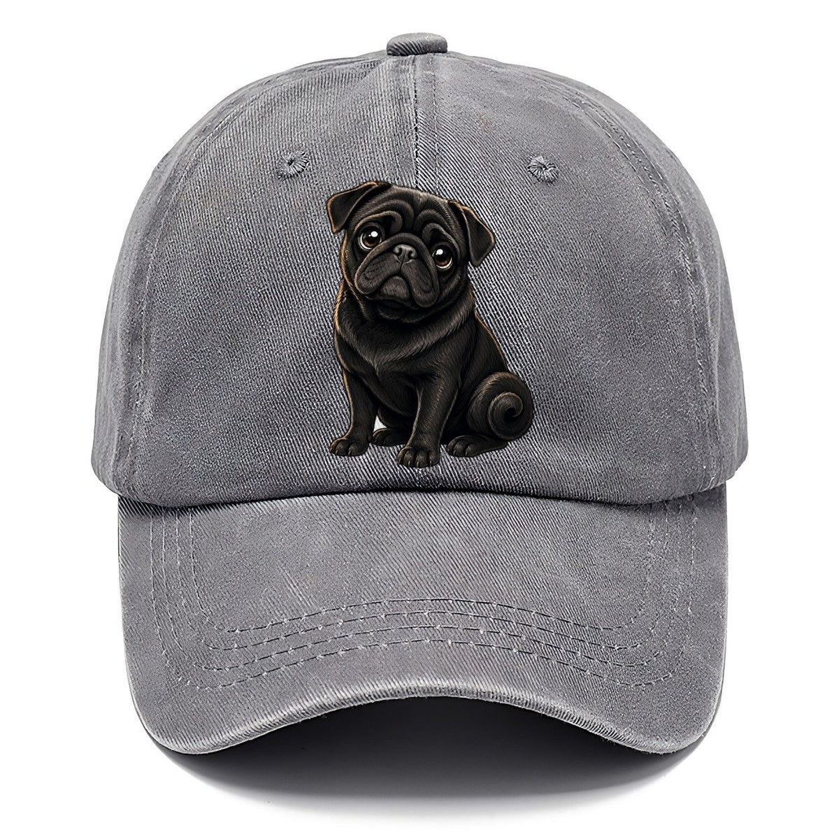 Black Pug Portrait Classic Cap – Urban Haze