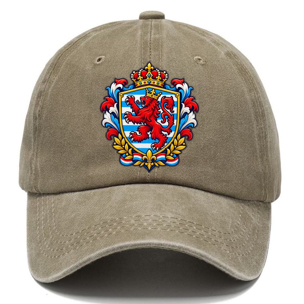 Luxembourg Heraldic Crest Country Logos Classic Cap – Warm Sand