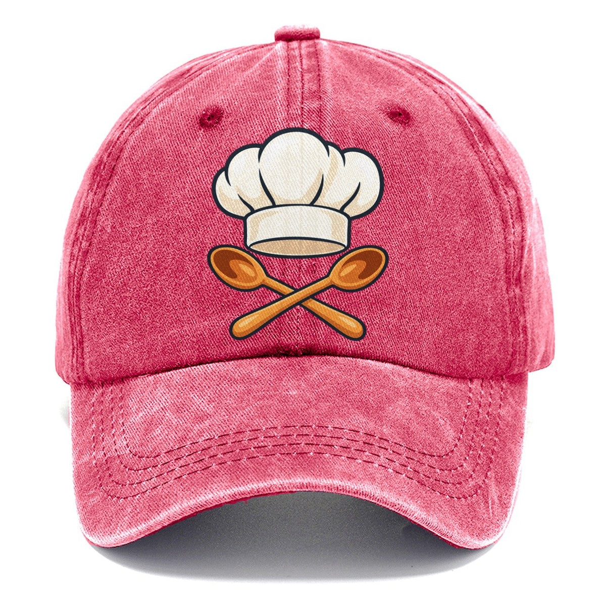 Reimagined Chef Hat & Crossed Spoons Classic Cap – Pomegranate Blush