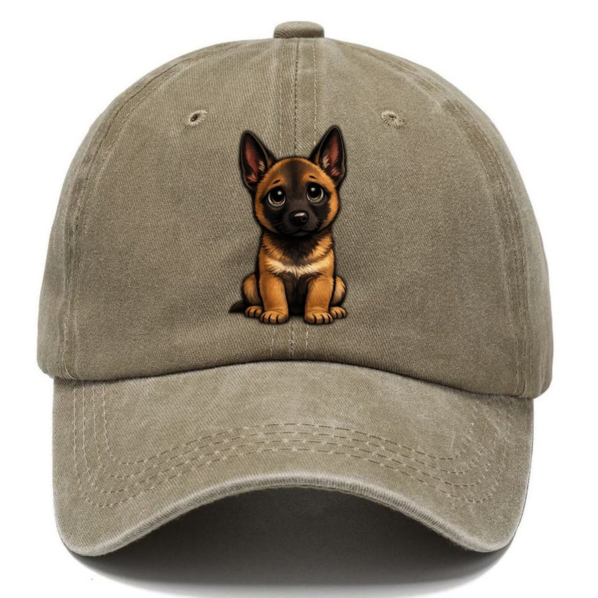 Belgian Malinois Sitting Sweetheart Classic Cap – Warm Sand