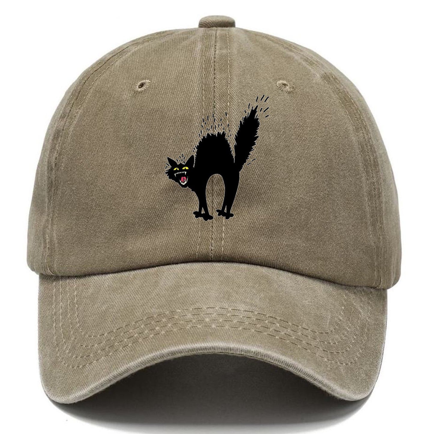 Black Cat Hiss Classic Cap – Warm Sand