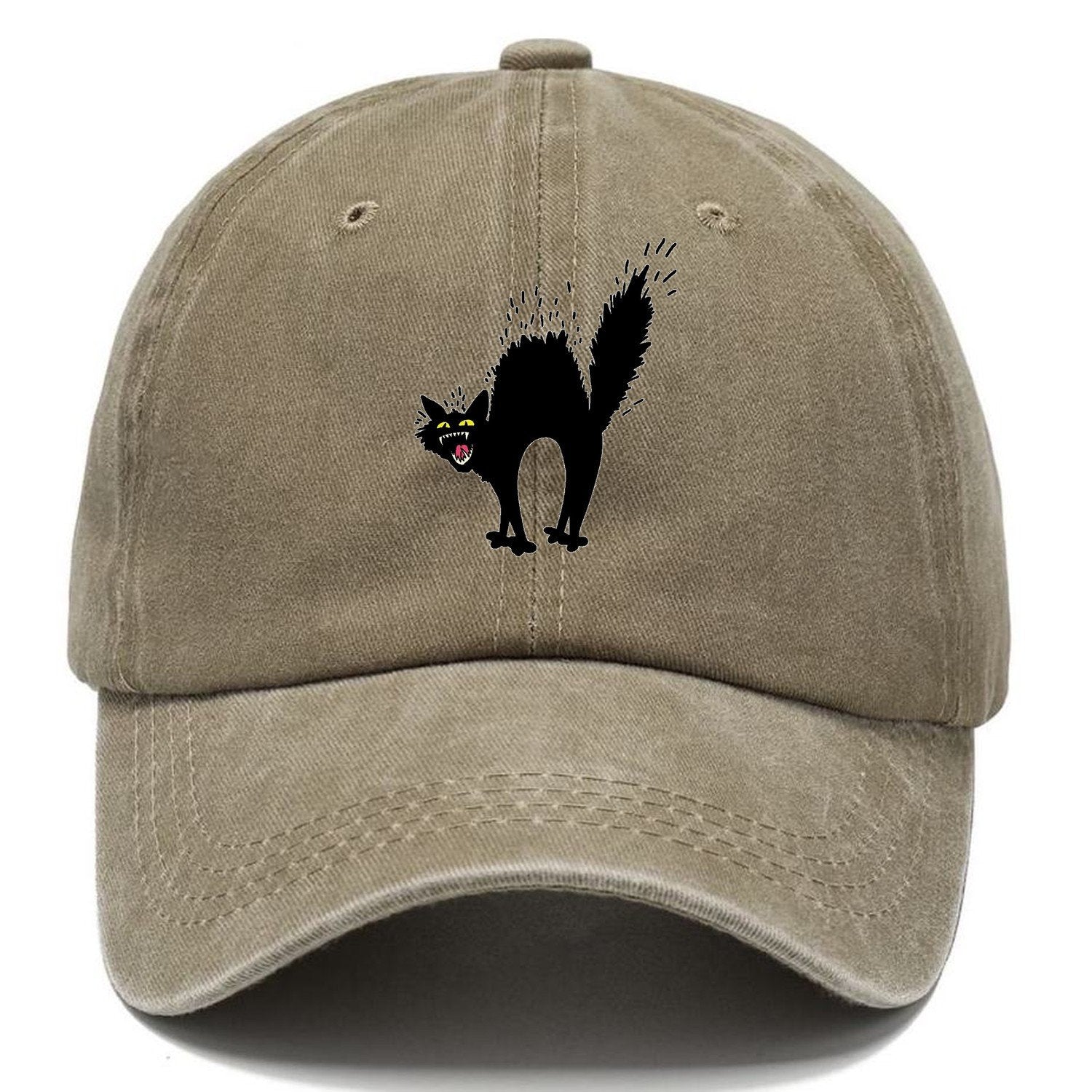Black Cat Hiss Classic Cap – Warm Sand