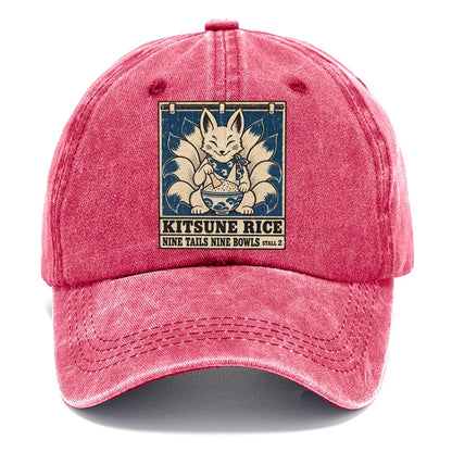 Kitsune Rice Yokai Night Market Classic Cap – Pomegranate Blush