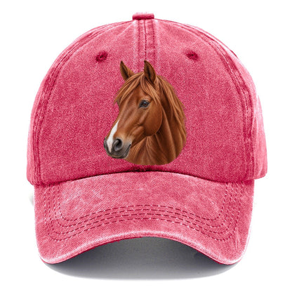 Chestnut Horse Gentle Muzzle Pastimes Companions Classic Cap – Pomegranate Blush