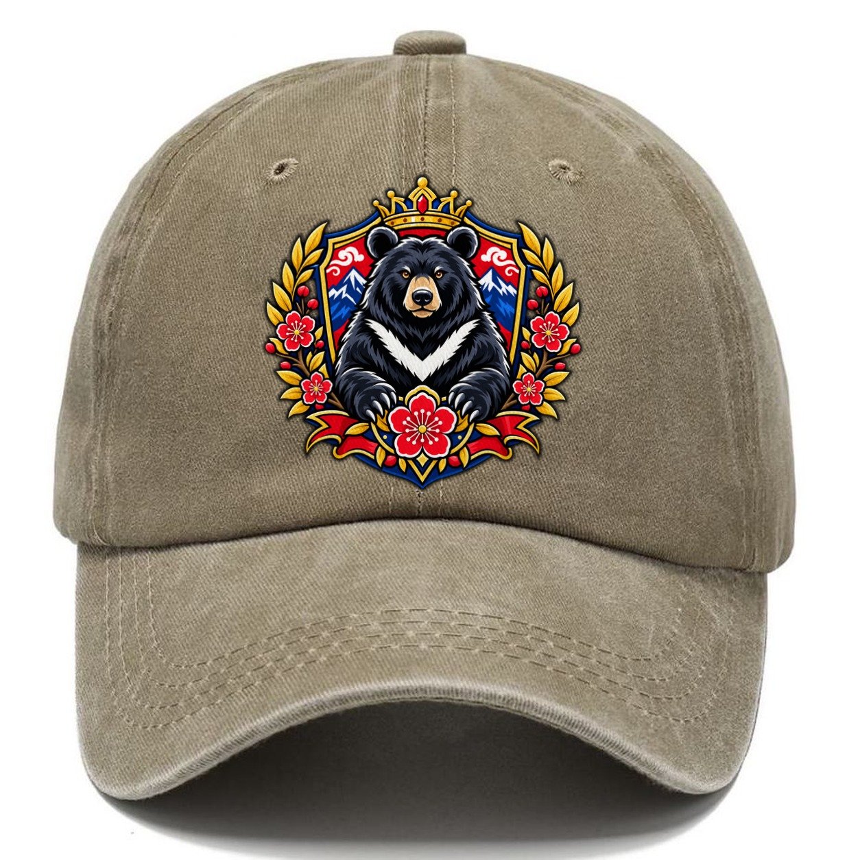 Taiwan Heraldic Crest Country Logos Classic Cap – Warm Sand