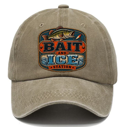Bait And Ice Station Fishing Club Classic Cap – Warm Sand