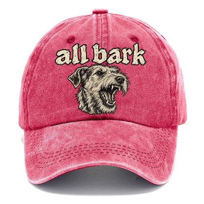 A Snarling Wire Haired Terrier Head In Three Quarter View Bark For Me Classic Cap – Pomegranate Blush