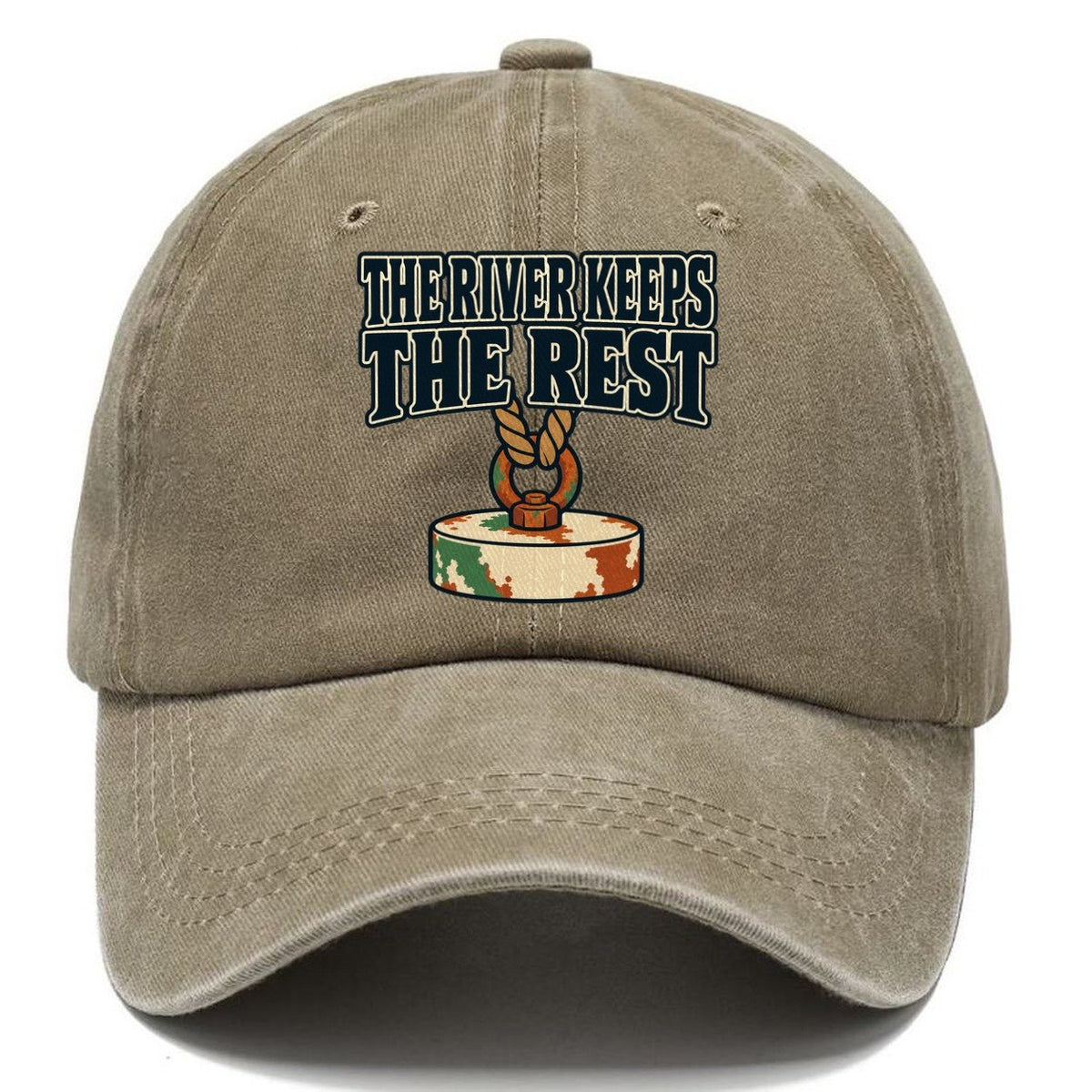 The River Keeps The Rest Treasure Hunting Classic Cap – Warm Sand