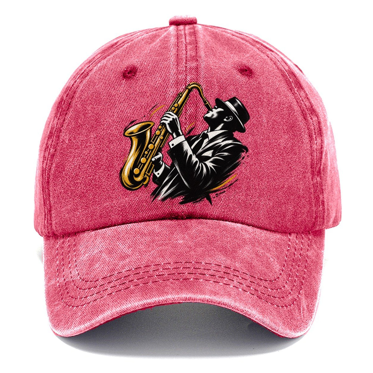 Expressive Ink Jazz Saxophonist Classic Cap – Pomegranate Blush