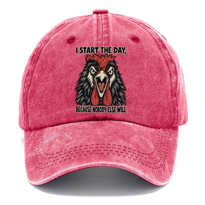 I Start The Day Feral Logic Classic Cap – Pomegranate Blush