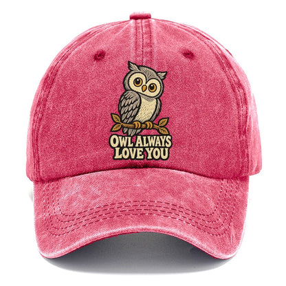 Woodcut Owl Animal Puns Classic Cap – Pomegranate Blush